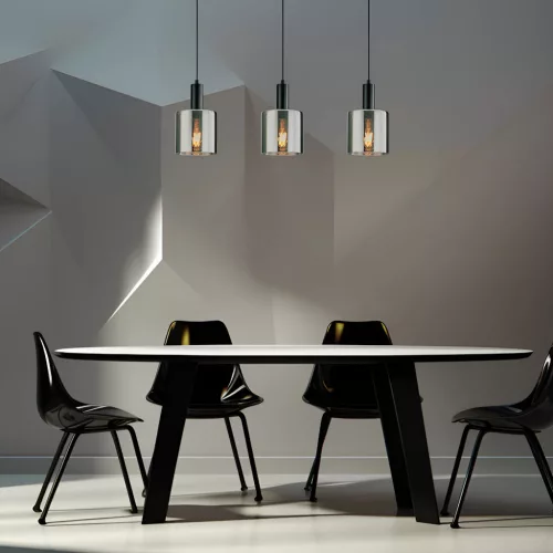 BRY-S007S-3H-3xE27-SMK-PENDANT LIGHT