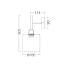 BRY-S007W-1H-1xE27-SMK-WALL LIGHT