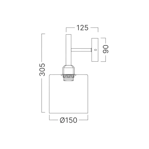 BRY-S007W-1H-1xE27-SMK-WALL LIGHT