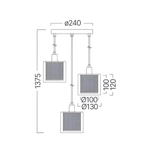 BRY-S008R-3H-3xE14-CPR-PENDANT LIGHT