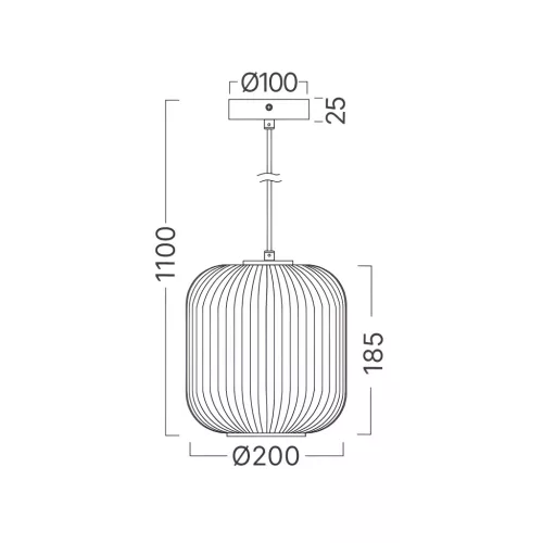 BRY-S009R-1H-1xE27-OPL-BLC-PENDANT LIGHT