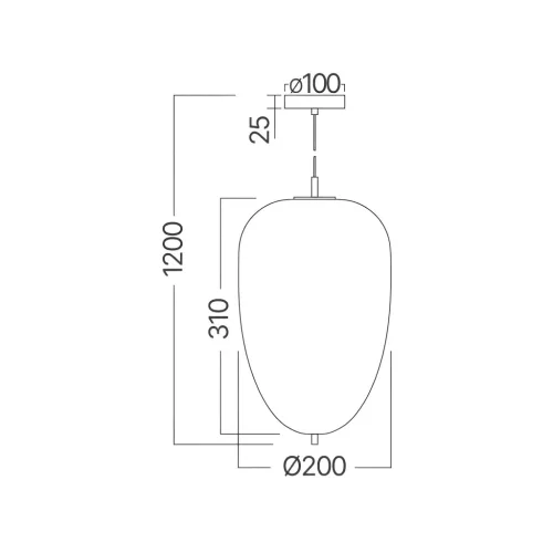 BRY-S011R-1H-1xE27-OPL-BLC-PENDANT LIGHT