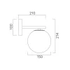 BRY-S013W-1H-1xG9-OPL-BLC-WALL LIGHT