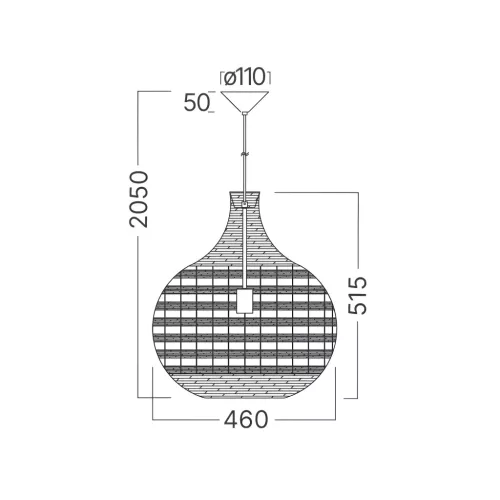 BRY-D003R-1H-1xE27-RTN-PENDANT LIGHT