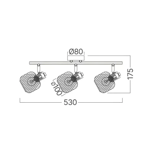 BRY-W001C-3H-3xE14-WDN-CEILING LIGHT