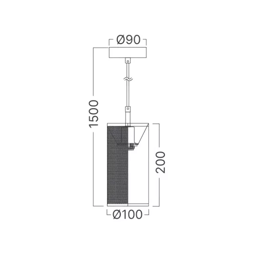 BRY-W002R-1H-1xE14-BLC-PENDANT LIGHT