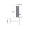 BRY-W002W-1H-1xE14-BLC-WALL LIGHT