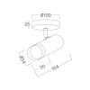 BRY-G002C-1H-1xGU10-GLD-BLC-CEILING LIGHT
