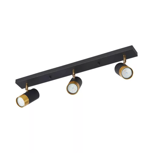 BRY-G002C-3H-3xGU10-GLD-BLC-CEILING LIGHT