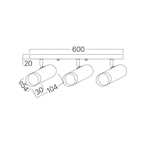 BRY-G002C-3H-3xGU10-GLD-BLC-CEILING LIGHT
