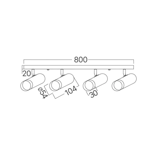 BRY-G002C-4H-4xGU10-GLD-BLC-CEILING LIGHT