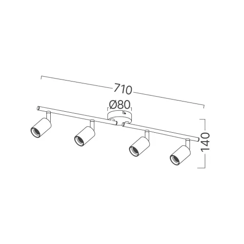 BRY-G003C-4H-4xE27-BLC-CEILING LIGHT