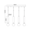 BRY-G005S-4H-4xE27-BLC-PENDANT LIGHT