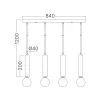 BRY-G005S-4H-4xE27-GLD-PENDANT LIGHT