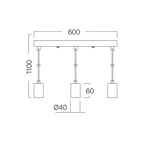 BRY-G006S-3H-3xE27-BLC-PENDANT LIGHT