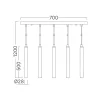 BRY-G007S-1H-5xG9-BLC-PENDANT LIGHT