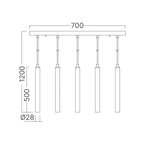 BRY-G007S-1H-5xG9-BLC-PENDANT LIGHT