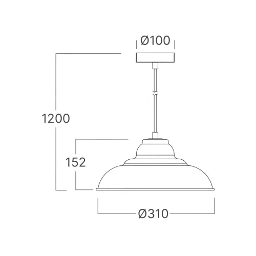 BRY-P004R-1H-1xE27-BLC-PENDANT LIGHT
