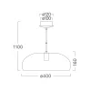 BRY-P007R-1H-1xE27-WHT-PENDANT LIGHT