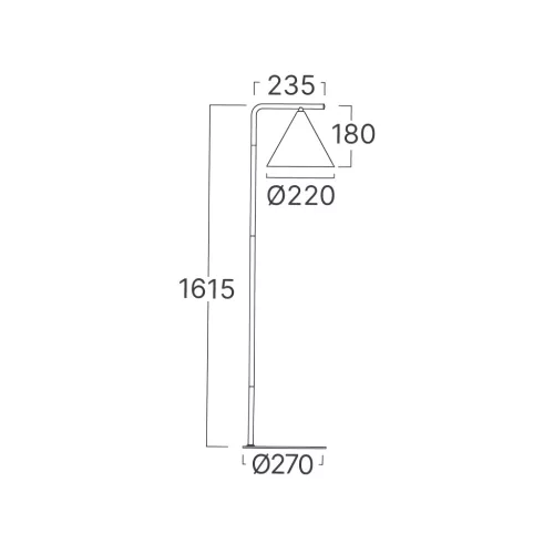 BRY-P010T-1H-1xE27-GLD-FLOOR LAMP