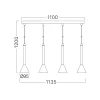 BRY-P011S-4H-4xGU10-BLC-PENDANT LIGHT
