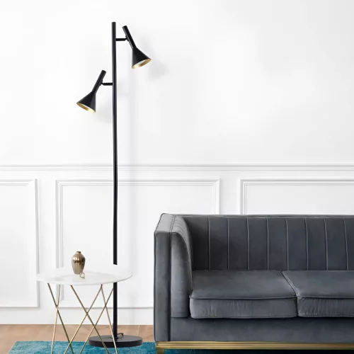 BRY-P011T-2H-2xGU10-BLC-FLOOR LAMP