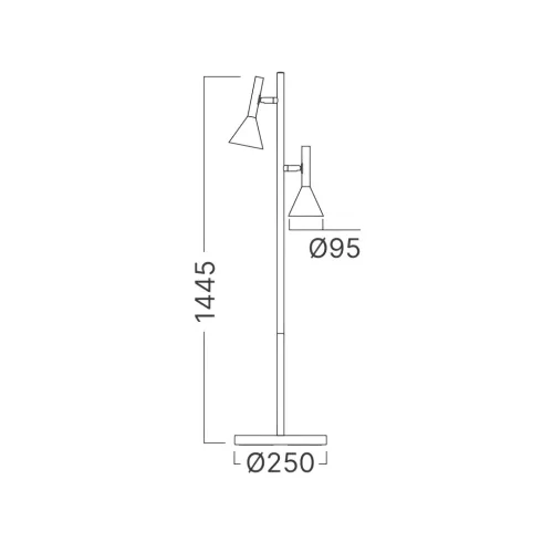 BRY-P011T-2H-2xGU10-BLC-FLOOR LAMP