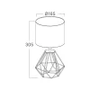 BRY-F001T-1H-1xE14-WHT-TABLE LAMP