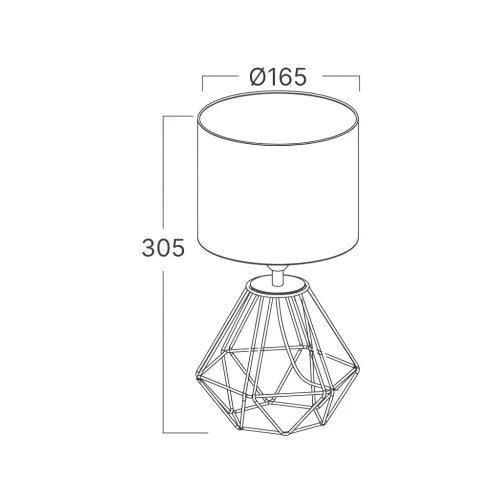 BRY-F001T-1H-1xE14-WHT-TABLE LAMP