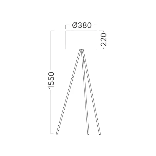 BRY-F003T-1H-1xE27-GRY-FLOOR LAMP