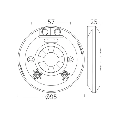 BRY-MS01-360-MAX 800W-IP20-MOTION SENSOR