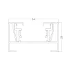 BRY-2M-2WRS-BLC-TRACK RAIL