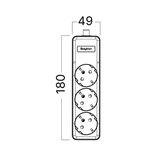 BRY-XLINE-3WAY-EU-W/O CABLE-EXT.SOCKET