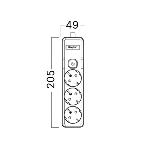 BRY-XLINE-3WAY-EU-SWC-W/O CABLE-EXT.SOCKET