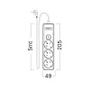 BRY-XLINE-3WAY-EU-SWC-3x1,5mm2-5M-EXT.SOCKET