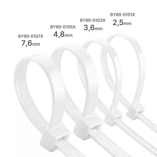 BRY-4,8x370mm-100pcs/bag-PA66-WHT-CABLE TIES