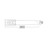 BRY-7,9x360mm-50pcs/bag-304 SS-SLV-CABLE TIES