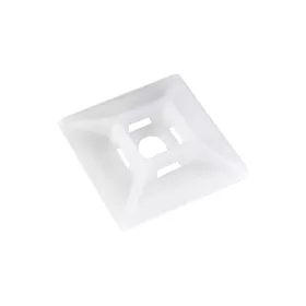 BRY-28x28mm-100pcs/bag-PA66-WHT-CABLE TIES MOUNT PAD