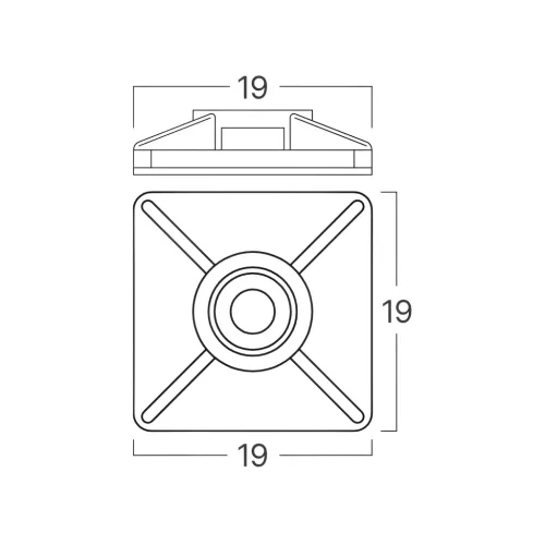 BRY-19x19mm-100pcs/bag-PA66-BLC-CABLE TIES MOUNT PAD