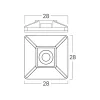BRY-28x28mm-100pcs/bag-PA66-BLC-CABLE TIES MOUNT PAD