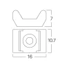 BRY-16x10,7-100pcs/bag-PA66-WHT-CABLE TIES SCREW MOUNT