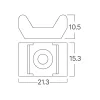 BRY-21,3x15,3-100pcs/bag-PA66-WHT-CABLE TIES SCREW MOUNT