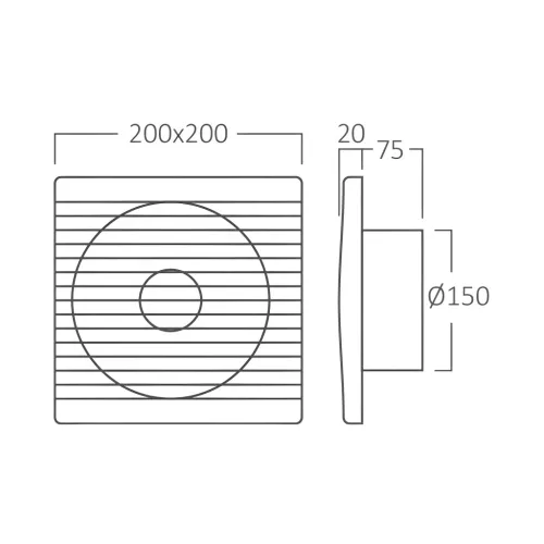 BRY-ELK-FAN-150MM-6"-SQR-EXHAUST FAN