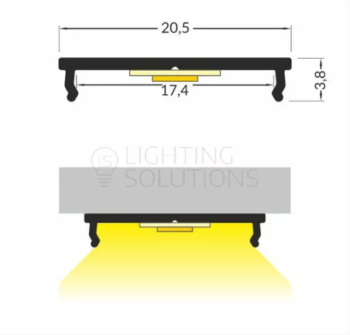 TOPMET LED-profil FIX16 2000 mm natúr
