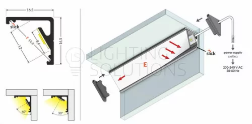 TOPMET LED-profil CABI12 E 1000 mm eloxált