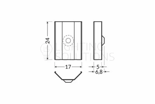 TOPMET rögzítő U6 kúpos inox   - kiszerelés (1 pár)