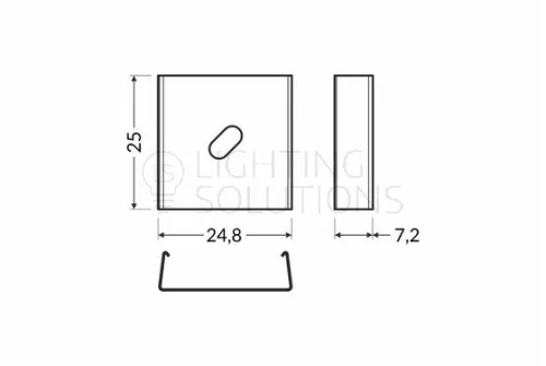 [OUTLET] TOPMET rögzítő U7 inox  - kiszerelés (1 pár)