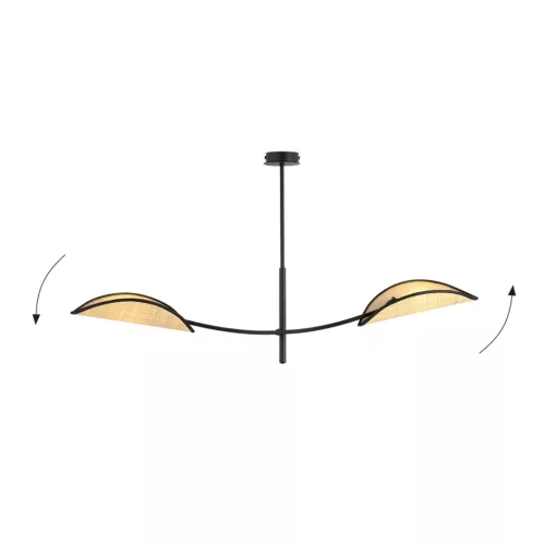 LOTUS 2 BLACK/RATTAN