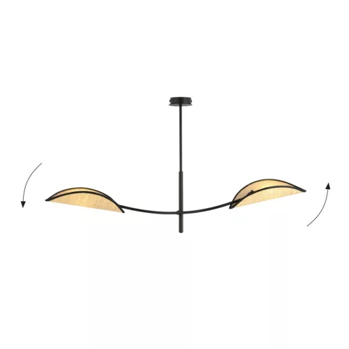 LOTUS 2 BLACK/RATTAN