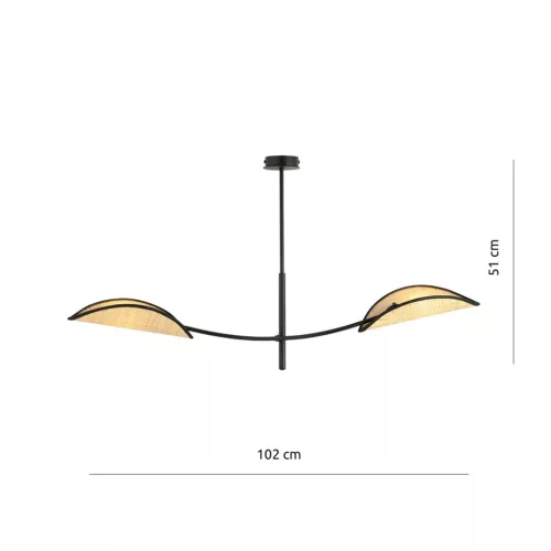 LOTUS 2 BLACK/RATTAN